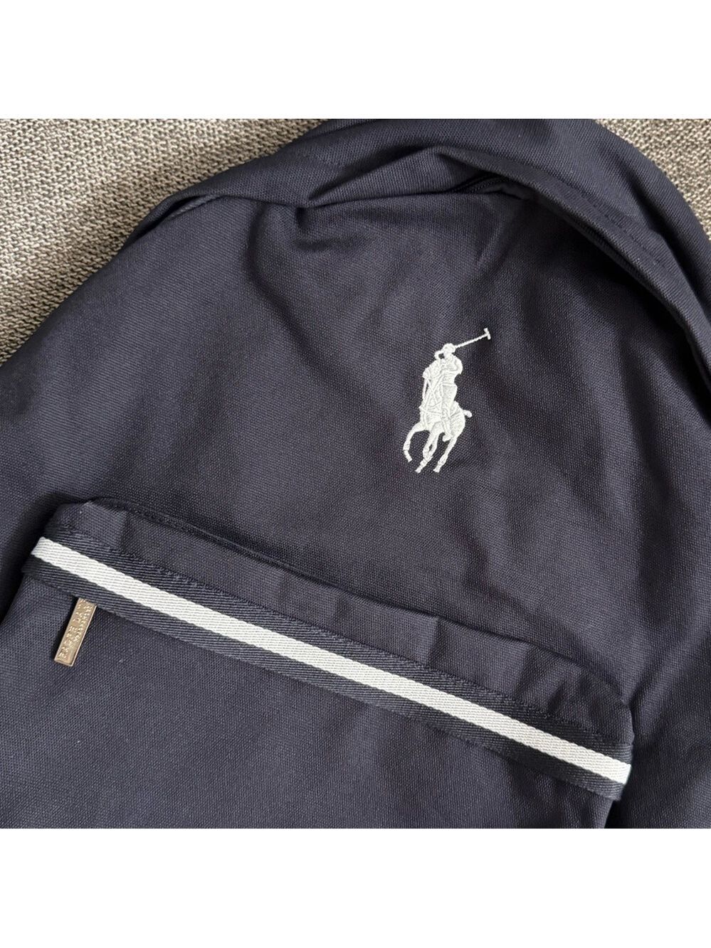 Polo Ralph Lauren Navy Canvas Backpack New - Picture 7 of 12